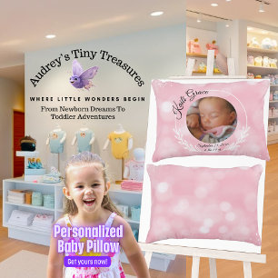 Coussins Décoratifs Oreiller personnalisé pour bébé fille