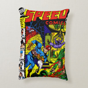 Coussins Décoratifs Oreiller SPEED Comics des années 1940