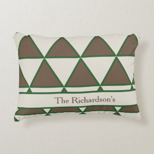 Coussins Décoratifs Oreiller Triangle Taupe Vert Sauge Personnalisé Mo