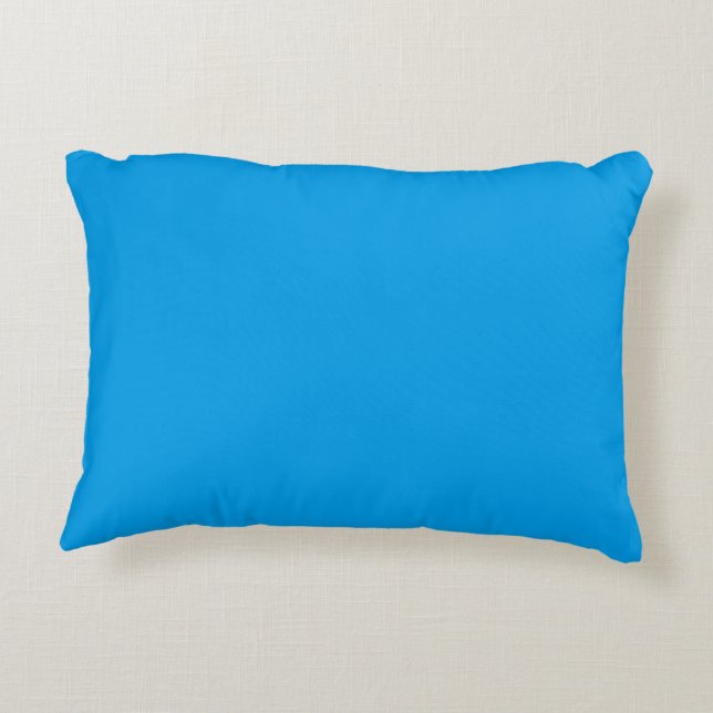 Coussins Décoratifs Oreiller uni de couleur bleu vif (Dos)