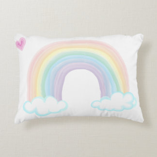COUSSINS DÉCORATIFS OREILLERS BÉBÉ ARC-EN-CIEL A L'AQUARELLE