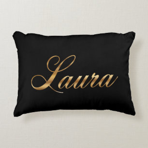 Coussins Décoratifs Oreillers de Laura gold Design Lettering