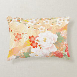 Coussins Décoratifs Oriental Accent japonais Floral Couleurs douces-1