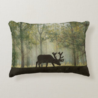Coussins Décoratifs Orignaux dans l'illustration de forêt