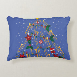 Coussins Décoratifs Ornements de sapin de Noël en forme de trombone dr