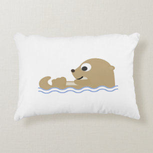 Coussins Décoratifs Otter flottante mignonne
