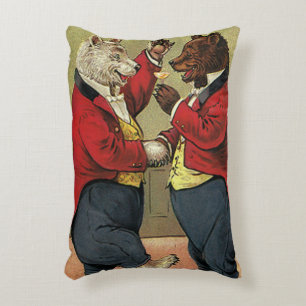 Coussins Décoratifs Ours dansants victoriens vintage heureux et gais