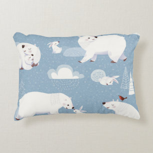 Coussins Décoratifs Ours polaires Hiver Vintage