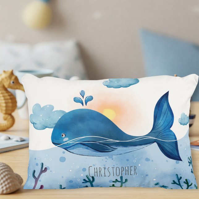 Coussins Décoratifs Padded Pillow with Whale (Créateur téléchargé)