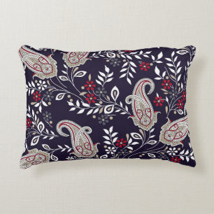 Coussins Décoratifs Paisley indien traditionnel, motif sans soudure.