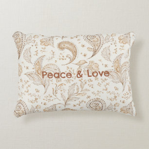 Coussins Décoratifs Paix Amour Bohème Hippie Années Soixante Paisley