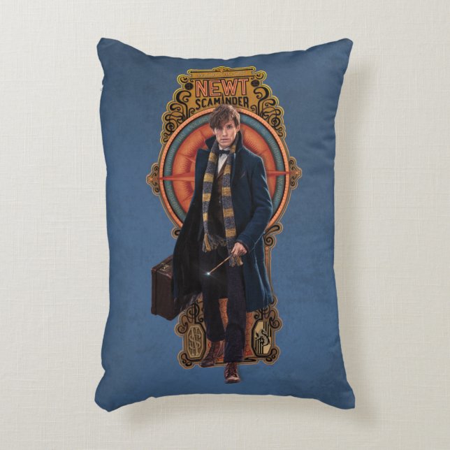 Coussins Décoratifs Panneau Art Nouveau NEWT SCAMANDER™ Walking (Devant(Vertical))