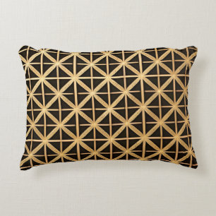 Coussins Décoratifs Panneau doré géométrique