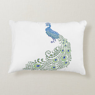 Coussins Décoratifs Paon orné de bijoux