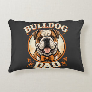 Coussins Décoratifs Papa Bouledogue – Cute Vintage Bouledogue Fête des