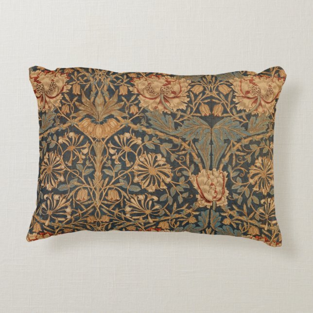 Coussins Décoratifs Papier peint riche au chèvrefeuille de William Mor (Dos)