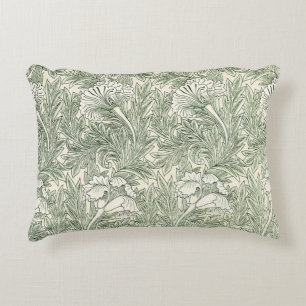 Coussins Décoratifs Papier peint tulipe classique vert de William Morr