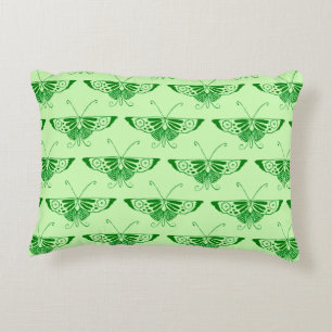 Coussins Décoratifs Papillon Art déco stylisé - vert émeraude