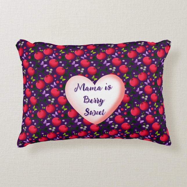 Coussins Décoratifs Papillon Cerise Mignon personnalisé et sur mesure (Devant)