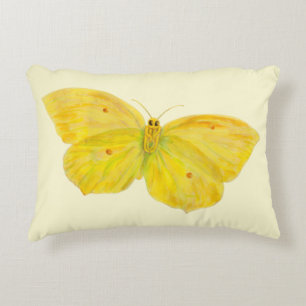 Coussins Décoratifs Papillon jaune Volant de pierre de taille commune