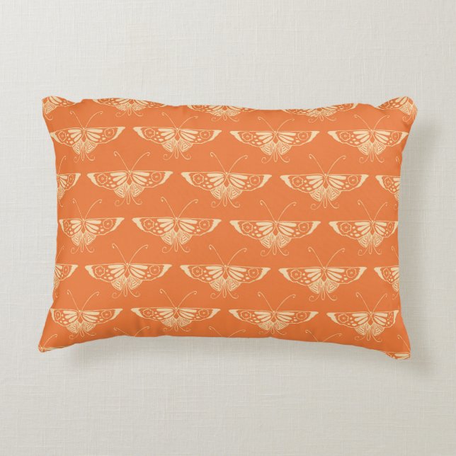 Coussins Décoratifs Papillon stylisé de Deco - orange de corail (Dos)