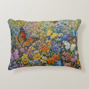 Coussins Décoratifs Papillons du Paradis – Une Fleur Sauvage Colorée