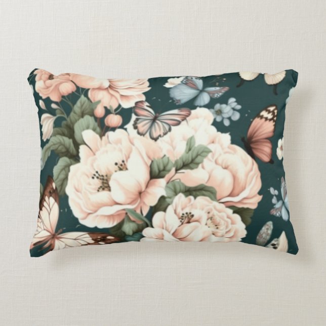 Coussins Décoratifs Papillons et fleurs (Devant)