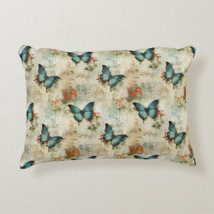 Coussins Décoratifs Papillons et fleurs Vintages colorés (12)