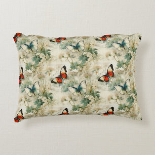 Coussins Décoratifs Papillons et fleurs Vintages colorés (2)