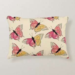 Coussins Décoratifs Papillons volants : motif en ivoire sans soudure