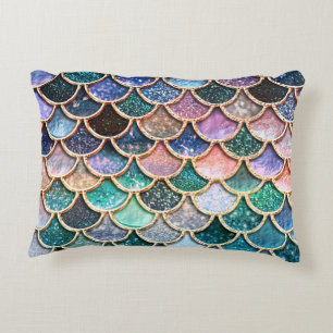 Coussins Décoratifs Parties scintillant multicolore de luxe Mermaid