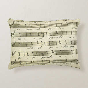 Coussins Décoratifs Partition musicale vintage, partition musicale ant
