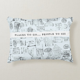 Coussins Décoratifs Passeport personnalisé pour les amateurs d'aventu