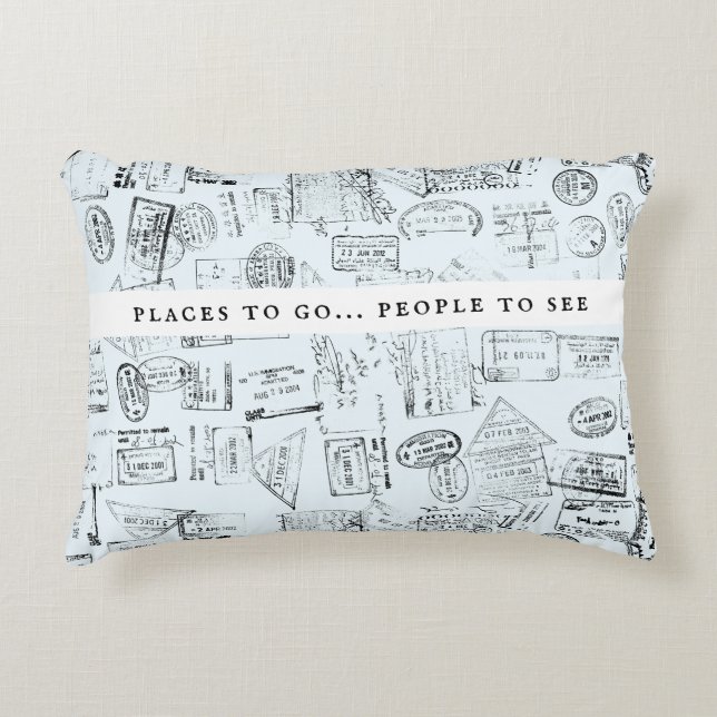 Coussins Décoratifs Passeport personnalisé pour les amateurs d'aventur (Devant)