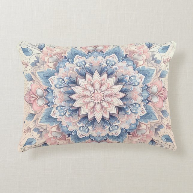 Coussins Décoratifs Pastel Arabesque Mandala Art (Devant)