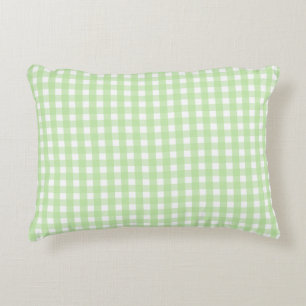Coussins Décoratifs Pastel Green En vichy Motif