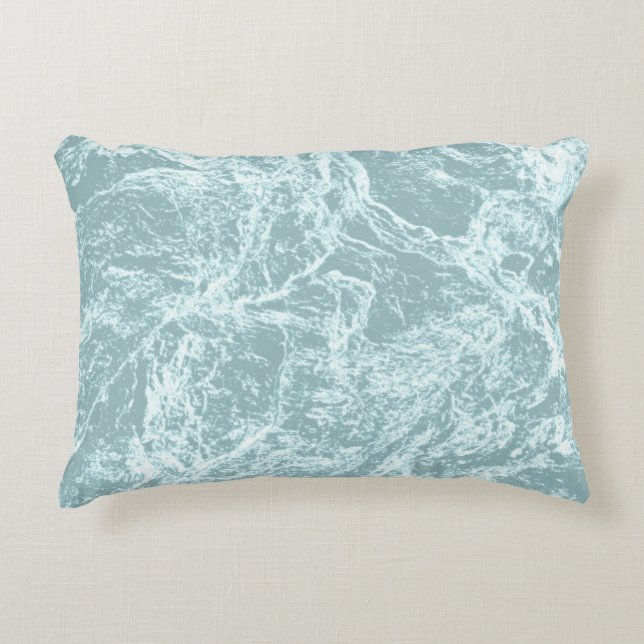 Coussins Décoratifs Pastel Light Turquoise Abstrait (Devant)