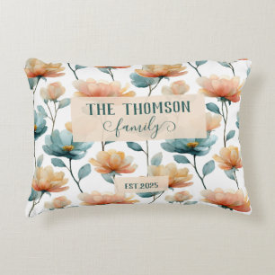 Coussins Décoratifs Patrimoine familial floral aquarelle vintage