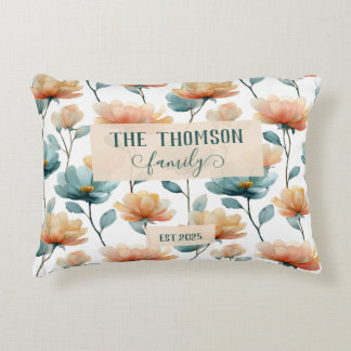 Coussins Décoratifs Patrimoine familial floral aquarelle vintage