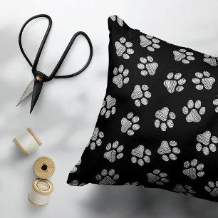 Coussins Décoratifs Patrouilles de Doodle, Paws de Chien, Paws Blanche
