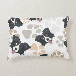 Coussins Décoratifs Pattes border collie de chien de motif