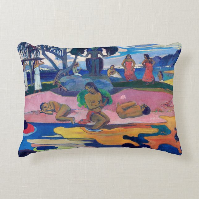 Coussins Décoratifs Paul Gauguin - Jour de la Déesse / Mahana no atua (Devant)