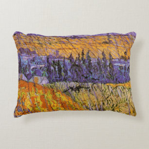 Coussins Décoratifs Paysage à Auvers après la pluie de Vincent van Gog