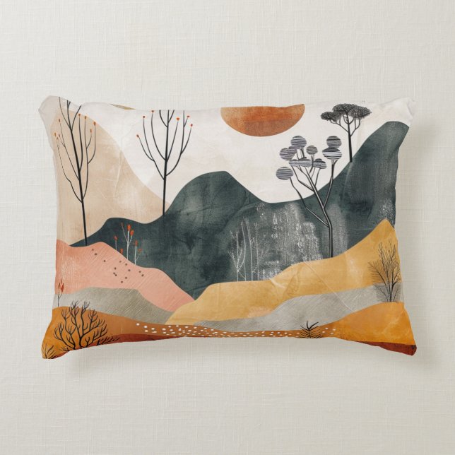 Coussins Décoratifs Paysage Abstrait de Boho (15) (Devant)