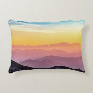 Coussins Décoratifs Paysage de montagne aux couleurs naturelles au cou