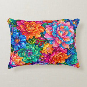 Coussins Décoratifs Paysage de rêves de fleurs vibrantes – Psychedeliq