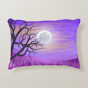 Coussins Décoratifs Paysage naturel avec Arrière - plan pourpre