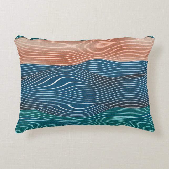 Coussins Décoratifs Paysage naturel sans la mer motif. Horizonte (Devant)