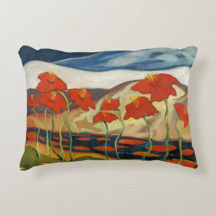 Coussins Décoratifs Paysage surréaliste moderniste vintage aux coqueli