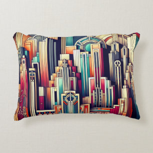 Coussins Décoratifs Paysage urbain Art Déco